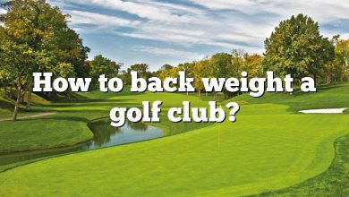 How to back weight a golf club?