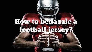 How to bedazzle a football jersey?