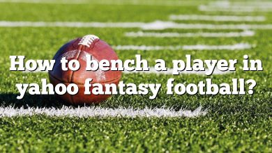 How to bench a player in yahoo fantasy football?
