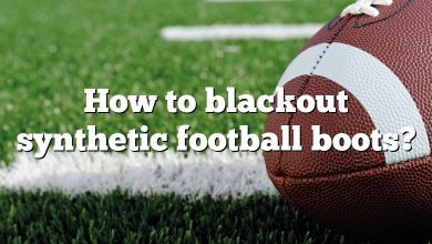 How to blackout synthetic football boots?