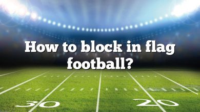 How to block in flag football?