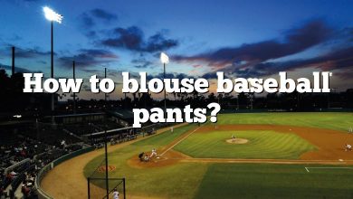 How to blouse baseball pants?