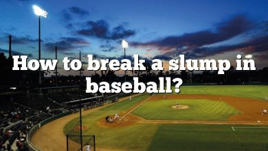 How to break a slump in baseball?