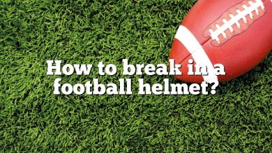 How to break in a football helmet?