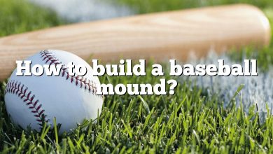 How to build a baseball mound?
