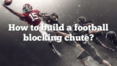 How to build a football blocking chute?