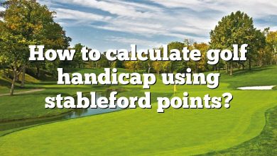 How to calculate golf handicap using stableford points?