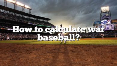 How to calculate war baseball?