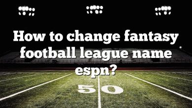 How to change fantasy football league name espn?