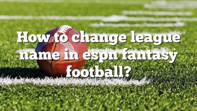 How to change league name in espn fantasy football?