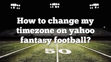 How to change my timezone on yahoo fantasy football?
