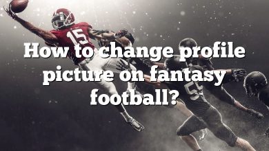 How to change profile picture on fantasy football?