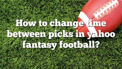 How to change time between picks in yahoo fantasy football?