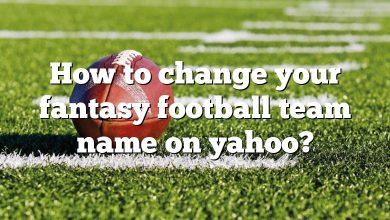How to change your fantasy football team name on yahoo?