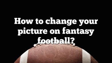 How to change your picture on fantasy football?