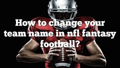 How to change your team name in nfl fantasy football?