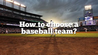 How to choose a baseball team?