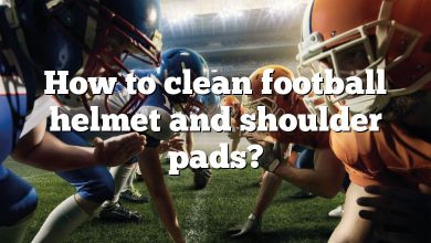 How to clean football helmet and shoulder pads?