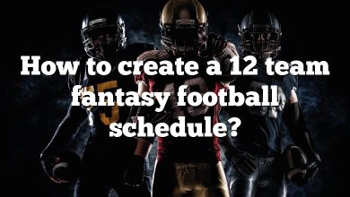 How to create a 12 team fantasy football schedule?