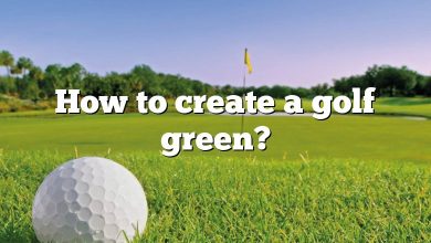 How to create a golf green?