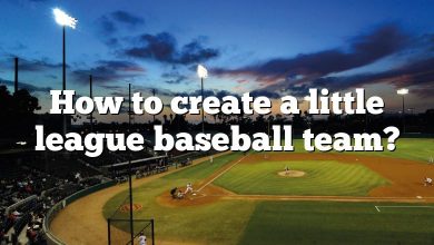 How to create a little league baseball team?