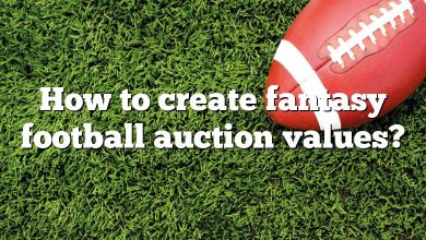 How to create fantasy football auction values?