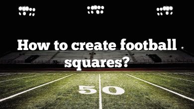 How to create football squares?