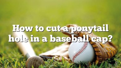 How to cut a ponytail hole in a baseball cap?