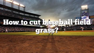 How to cut baseball field grass?
