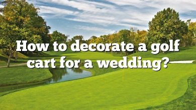 How to decorate a golf cart for a wedding?