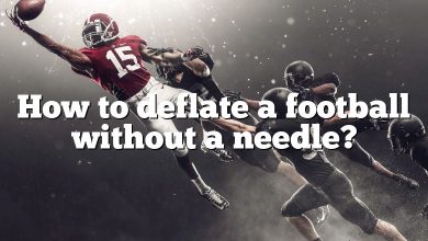 How to deflate a football without a needle?