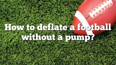 How to deflate a football without a pump?