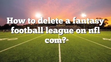 How to delete a fantasy football league on nfl com?