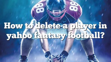 How to delete a player in yahoo fantasy football?