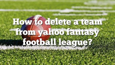 How to delete a team from yahoo fantasy football league?