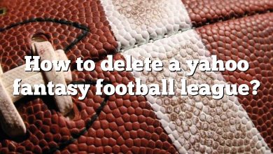 How to delete a yahoo fantasy football league?