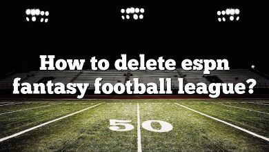 How to delete espn fantasy football league?