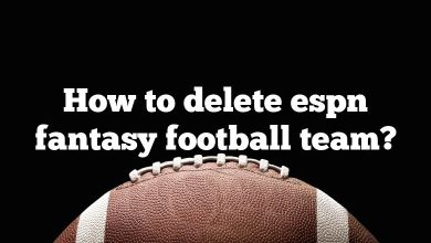 How to delete espn fantasy football team?