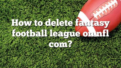 How to delete fantasy football league on nfl com?