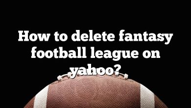 How to delete fantasy football league on yahoo?