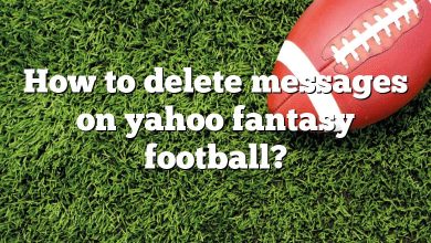 How to delete messages on yahoo fantasy football?