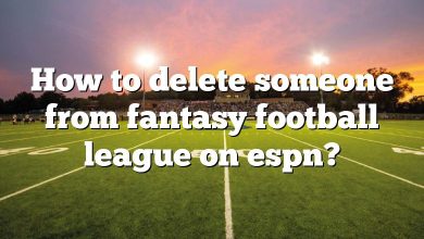 How to delete someone from fantasy football league on espn?