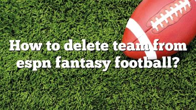 How to delete team from espn fantasy football?