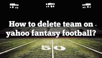 How to delete team on yahoo fantasy football?