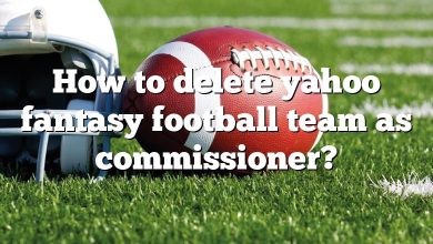 How to delete yahoo fantasy football team as commissioner?