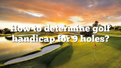 How to determine golf handicap for 9 holes?