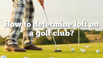 How to determine loft on a golf club?