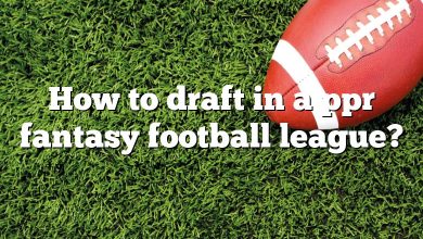 How to draft in a ppr fantasy football league?