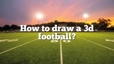 How to draw a 3d football?