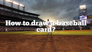 How to draw a baseball card?